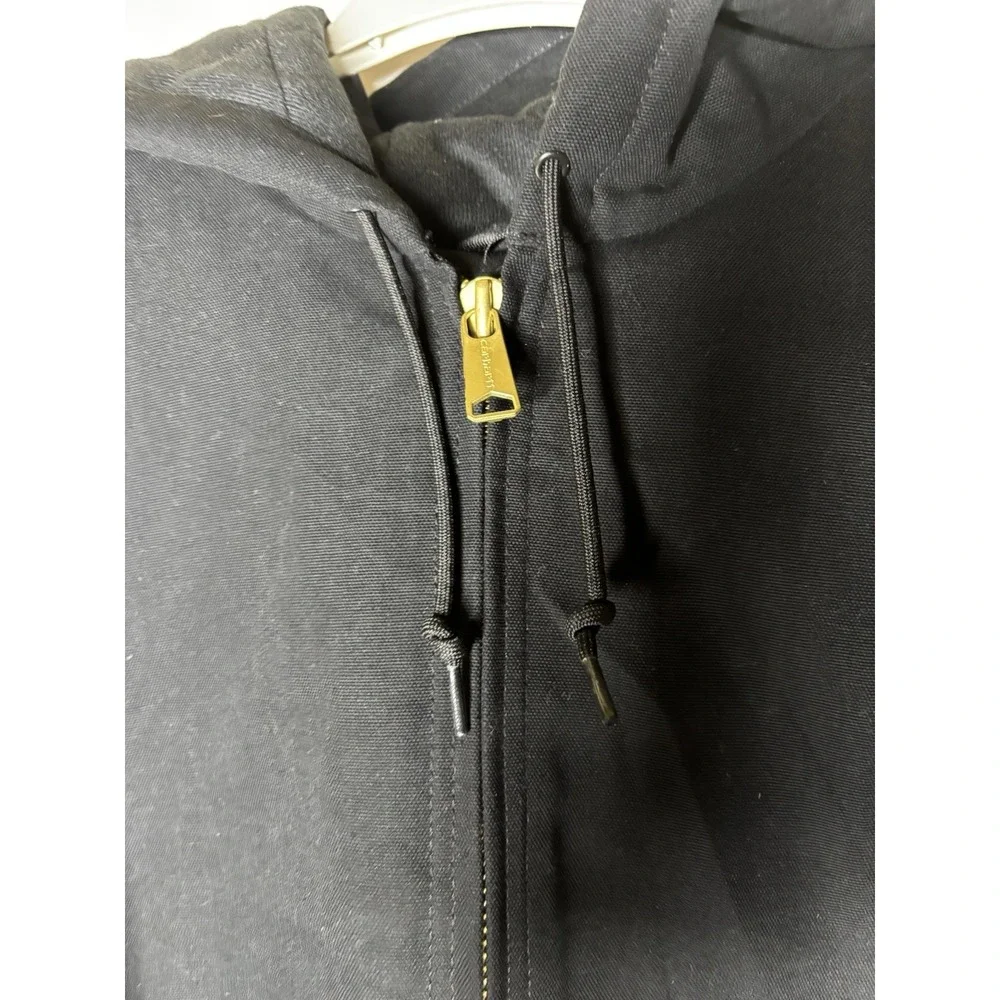 Carhartt J140 Black‎ Active Jacket 2XL Tall USA Workwear Hooded Zip